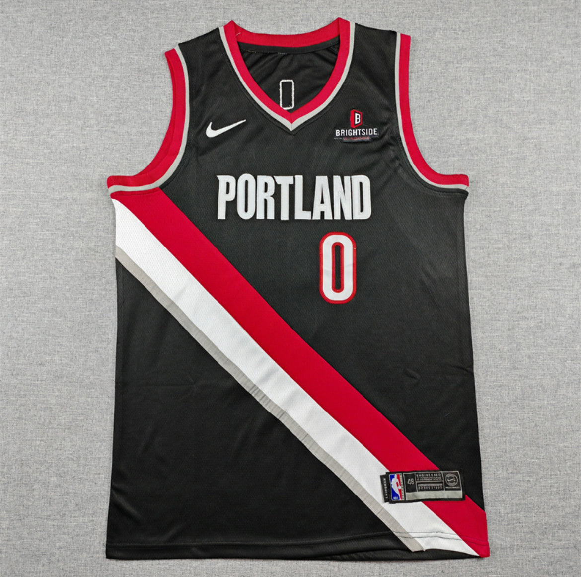Jersey Damian Lillard #0 Portland Trail Blazers (Blanca & Negra)