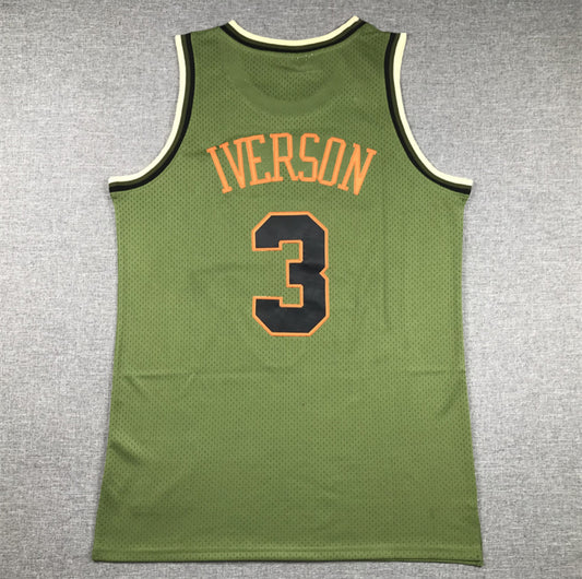 Allen Iverson PHILA Jersey Verde Oliva Edición All-Star