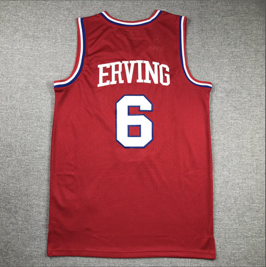 Jersey Julius Erving #6 Philadelphia 76ers (Rojo Retro)