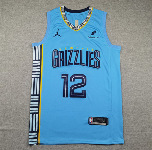 Ja Morant #12 Memphis Grizzlies Jersey Icon Blue Edition