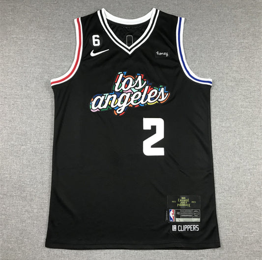 Jerseys Kawhi Leonard #2 Los Ángeles Black & Clippers White