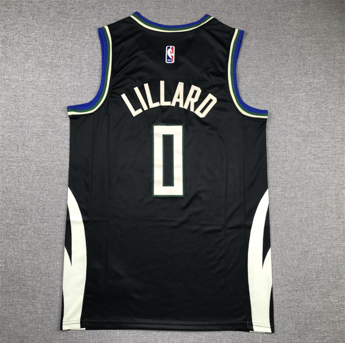 Damian Lillard Jersey Negro – Milwaukee Bucks #0 Edición Oficial