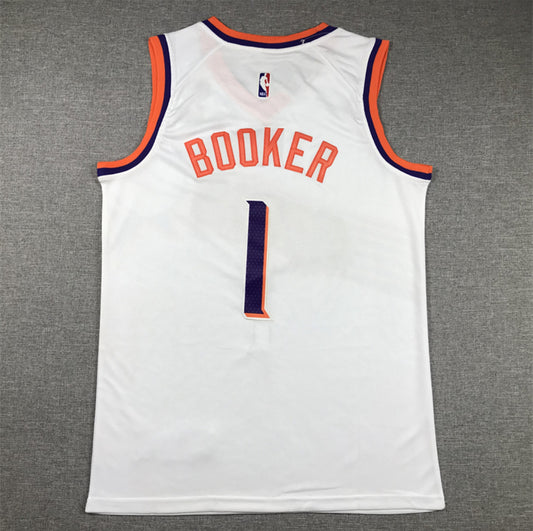 Jersey Blanca de Devin Booker #1 – Edición Association de los Phoenix Suns