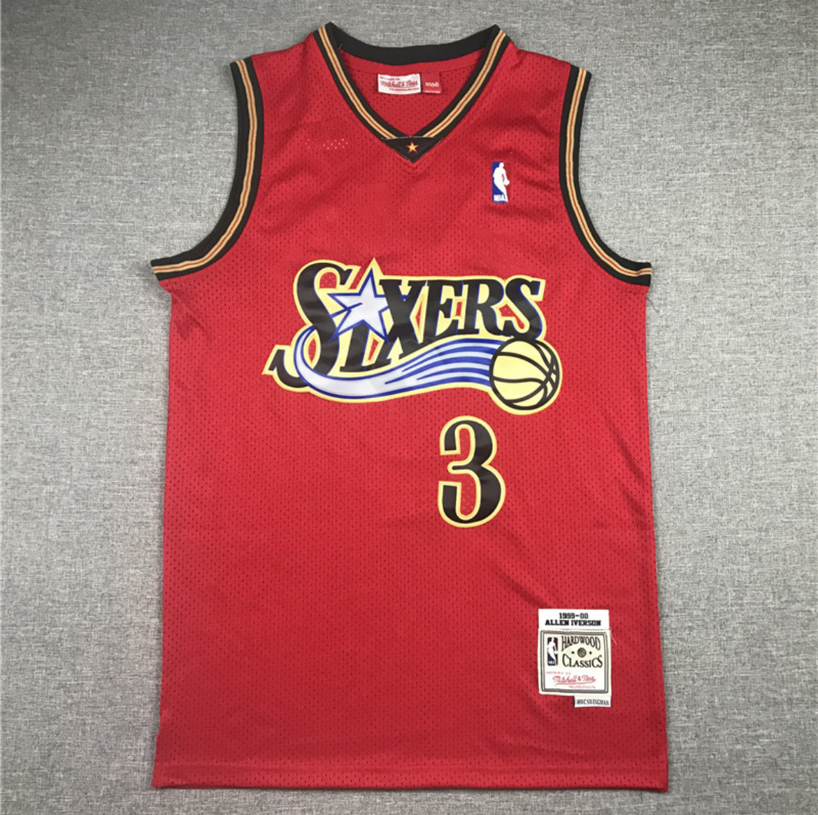 Jersey Allen Iverson #3 Philadelphia 76ers (Roja & Negra)