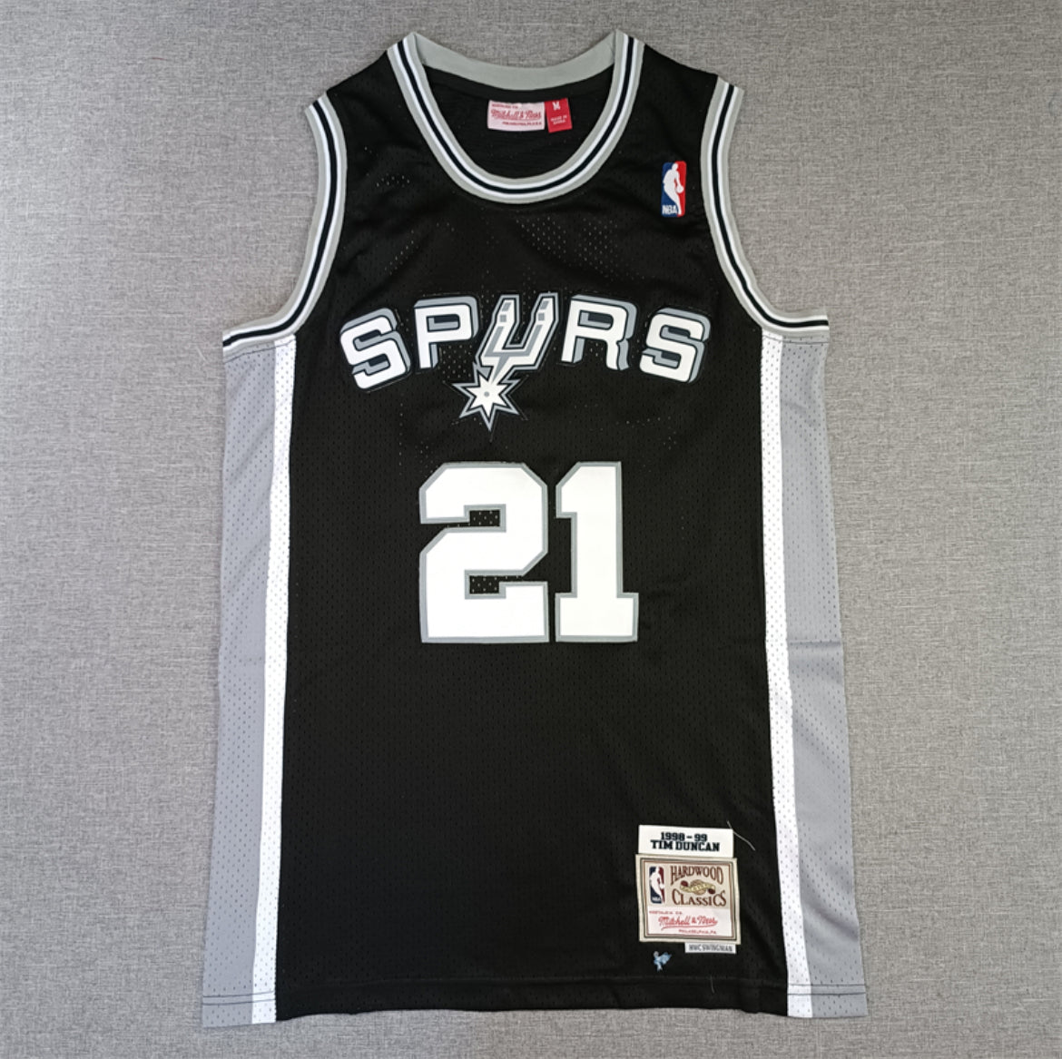 Jersey Tim Duncan #21 San Antonio Spurs (Negro Retro)