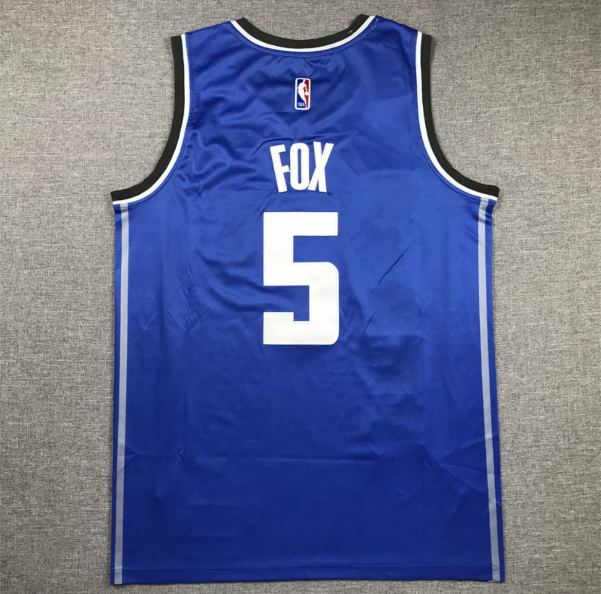 De’Aaron Fox #5 Sacramento Kings Jersey – Black “Sactown” & Blue Throwback Edition
