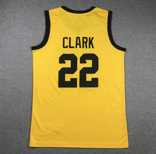 Jersey Iowa K.Clark #22 Amarilla NCAA Basketball (Nike Official)