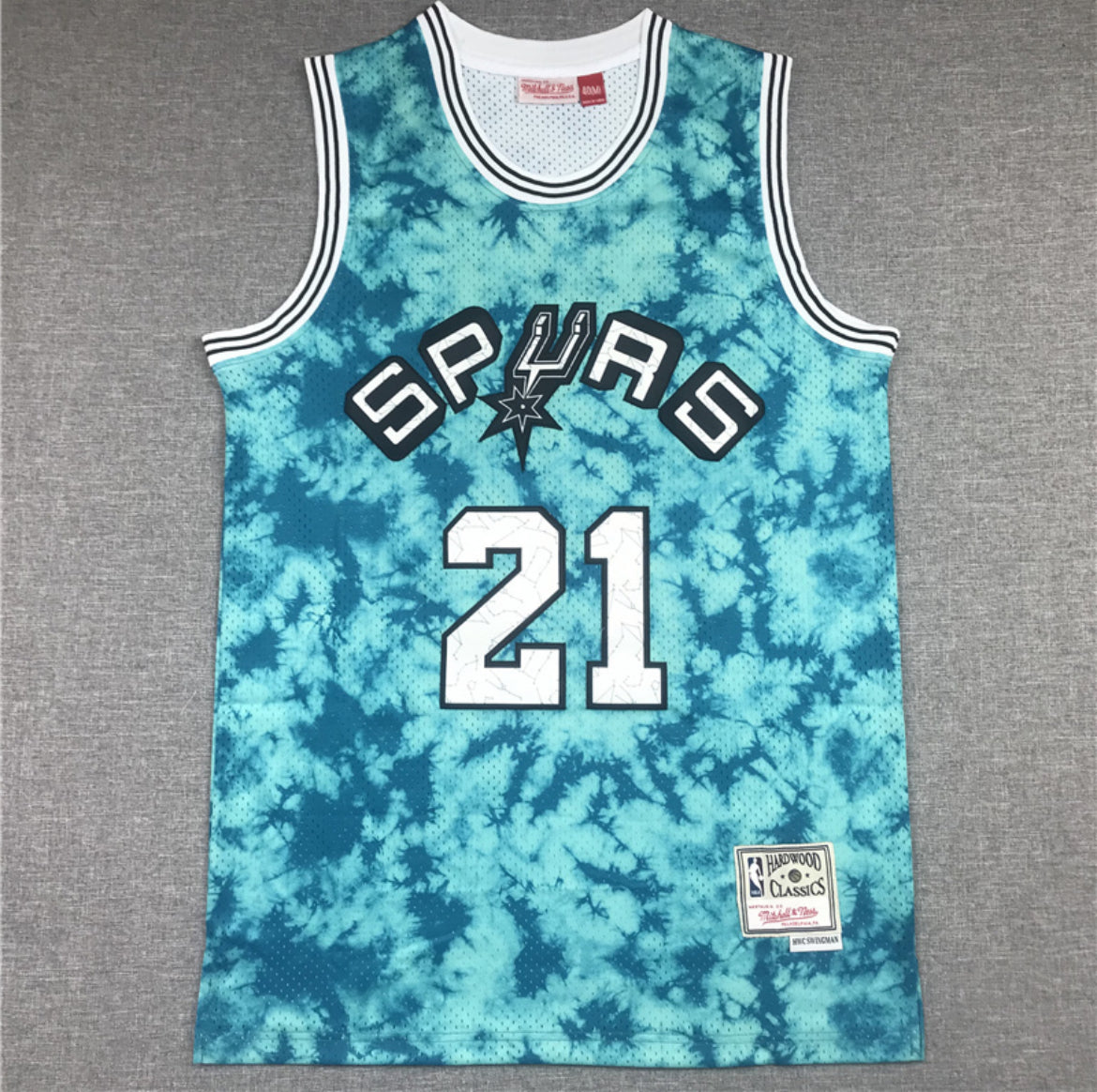 Tim Duncan #21 Spurs (Azul Tie-Dye)