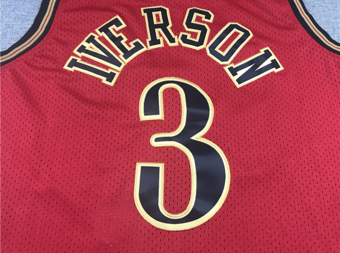 Jersey Allen Iverson #3 Philadelphia 76ers (Roja & Negra)