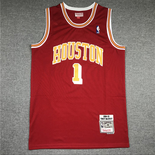 Jersey Roja Tracy McGrady #1 – Houston Rockets Hardwood Classics