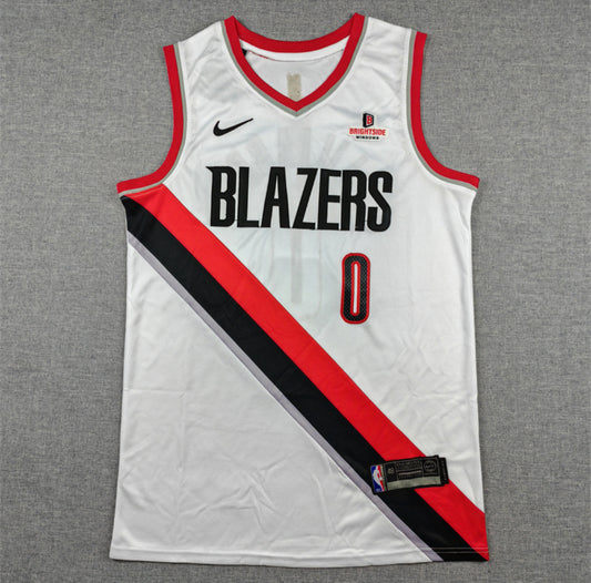 Jersey Damian Lillard #0 Portland Trail Blazers (Blanca & Negra)