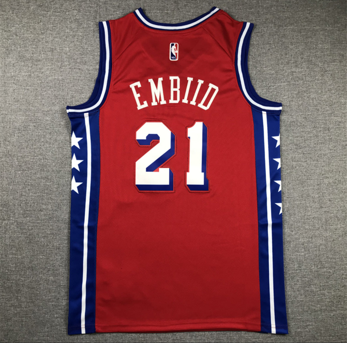 Jersey Joel Embiid #21 Philadelphia 76ers (Blanco y Rojo)
