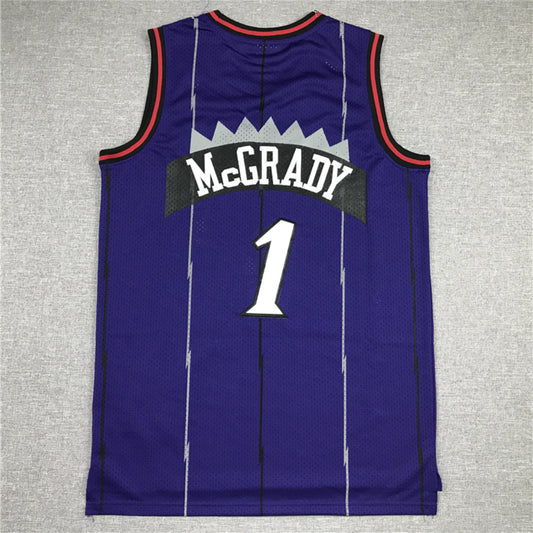 Jersey Morada y blanca de Tracy McGrady #1 – Toronto Raptors Retro