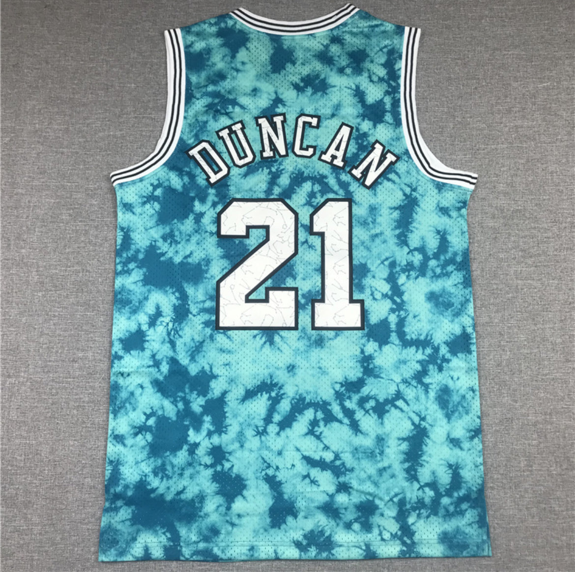 Tim Duncan #21 Spurs (Azul Tie-Dye)