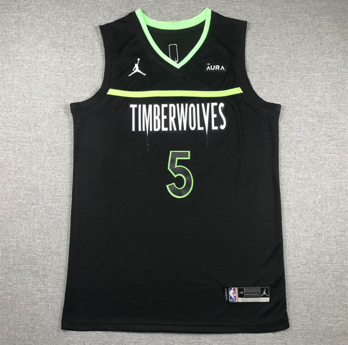Jersey Anthony Edwards #1 Minnesota Timberwolves (Blanco y Negro)