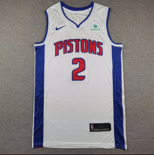 Jersey Cade Cunningham #2 Detroit Pistons (Blanco y Negro)