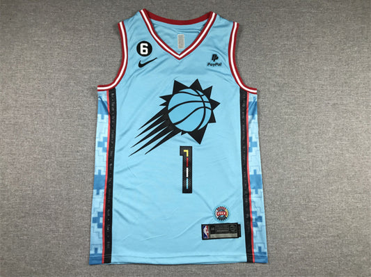 Jersey Devin Booker #1 – Phoenix Suns (City Edition Azul)