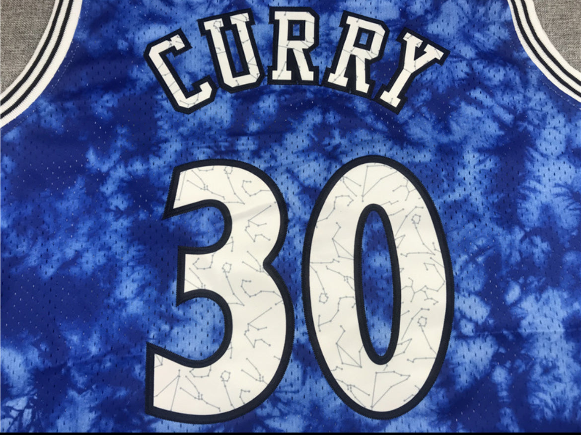 Jersey Stephen Curry #30 Warriors (Azul Tie-Dye)