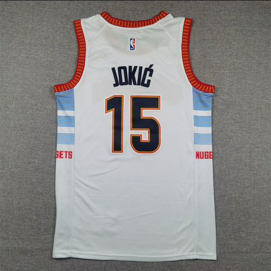 Jersey Blanca Nikola Jokić #15 – Denver Nuggets Edición Association
