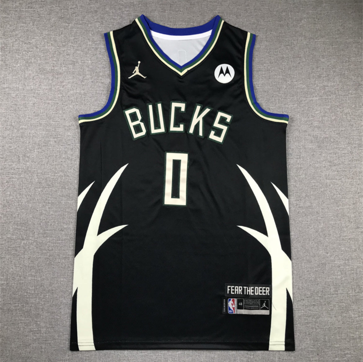 Damian Lillard Jersey Negro – Milwaukee Bucks #0 Edición Oficial
