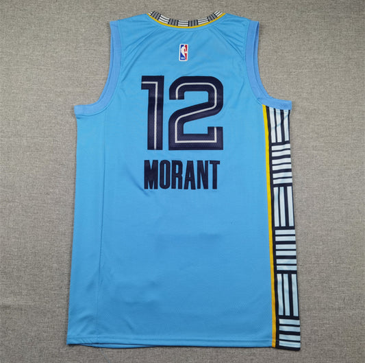 Ja Morant #12 Memphis Grizzlies Jersey Icon Blue Edition