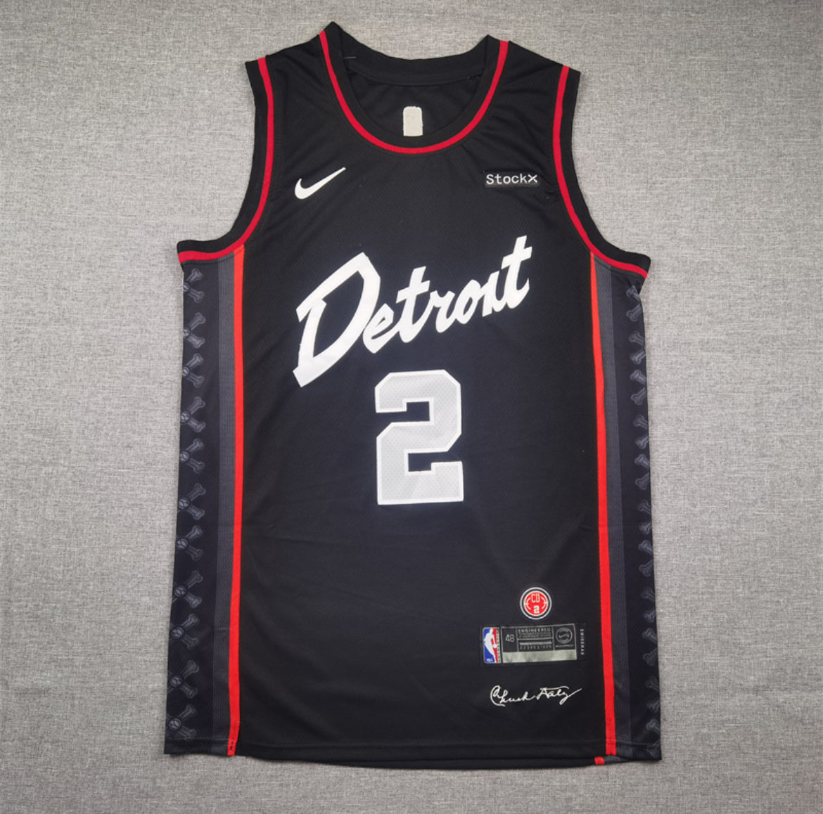 Jersey Cade Cunningham #2 Detroit Pistons (Blanco y Negro)