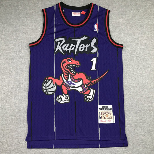 Jersey Morada y blanca de Tracy McGrady #1 – Toronto Raptors Retro