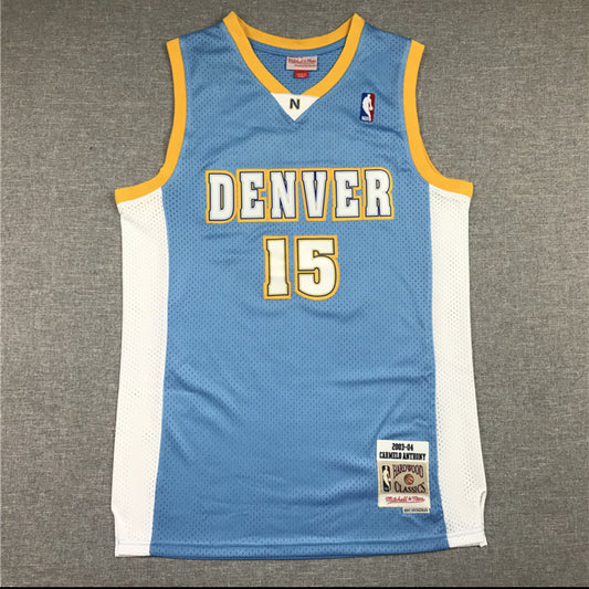 Jersey Azul Carmelo Anthony #15 – Denver Nuggets Hardwood Classics