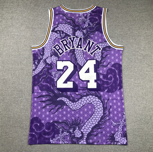 Jersey Kobe Bryant #24 Los Angeles Lakers (Púrpura con dragón)